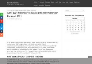 April 2021 Calendar Template - Download Free Printable April 2021 Calendar for office and personal use. April 2021 Calendar Template for the United States with American Holidays. Edit & Print April 2021 Calendar Template easily in Word, Excel, PNG & PDF. A printable April 2021 Planner in multiple styles and for various use cases. Any of the calendars Printable below are suitable for all purposes.
