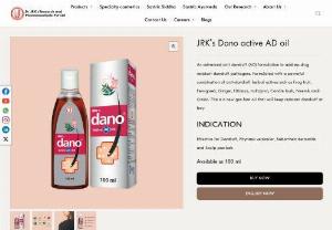 Anti dandruff oil | Dano Hair oil for dandruff - Dano anti dandruff hair oil controls itching and associated hair loss and prevents recurrence of dandruff. It has targeted action against Pityrosporum ovale.