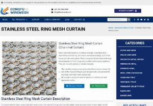 Stainless Steel Ring Mesh Curtain | Chainmail Curtain - Ring mesh curtains welded together by thousands of metal rings We provide rings of stainless steel, copper bronze materials and can customize the curtain size.