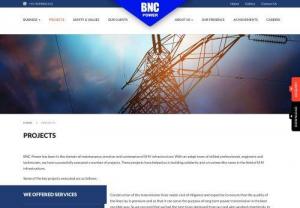 Transmission Line Stringing - BNC Power is specialized in Optical Ground Wire (OPGW), Diversion Of EHV Lines & Transmission Line Stringing services in India. The transmission lines Stringing needs a lot of maintenance work on a regular basis.