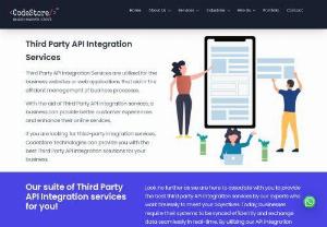 Third Party Integration Services - If you are looking for third-party integration services, we can provide you with the best Third Party API integration solutions for your business. Contact us today!