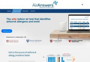 Home Allergen Test - Air Testing Kit for Mold - The only indoor air test that identifies airborne allergens. Get peace of mind with the AirAnswers test that identifies harmful airborne allergens and provides a personalized action plan for reducing them in your home.