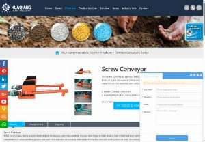 Fertilizer Screw Conveyor - This company offers fertilizer screw conveyors designed with extensive domestic and international experience, suitable for transporting various materials and integrating with mixing machines.