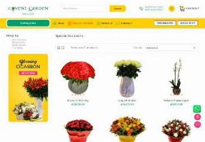Special Occasion Flowers Online Dubai - Covent Garden provides Special Occasion Flowers Online Dubai. You can get fresh flowers for all your special occasions like Wedding, Engagement & Birthday.