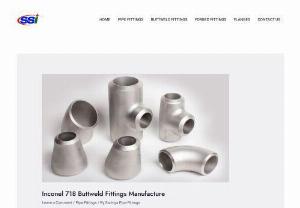 Inconel 718 Buttweld Fittings - Sachiya Steel International offers a wide assortment of Inconel 718 Buttweld Fittings to the clients. Inconel 718 Buttweld Fittings (UNS N07718) is a Nickel - Chromium alloy being precipitation harden able and having high creep - rupture strength at high temperatures to about 700 Degree C (1290 Degree F).
