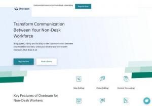 #Digital Transformation for Non-Desk #workers - Connect your non-desk workforce with Oneteam. A team collaboration platform makes communication easier at the workplace. Book a Demo Now!