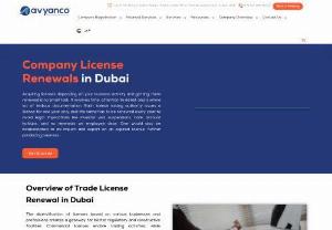 Company License Renewal Dubai, UAE | Avyanco - Avyanco is one of the top business consultancy which provide company license renewals in Dubai, UAE. We will assist you to renew your company licenses on time and remind you before the expiry of the company license.