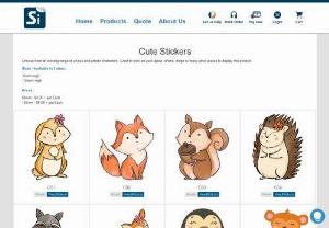 Cute Stickers - Stickers International Australia - We carry a wide range of amazing cute stickers to select and also you can choose to order custom stickers at the best value.