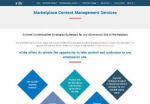 eCommerce Marketplace Content Management Strategy & Services - eZdia offers high quality eCommerce content solutions for marketplace platforms like Amazon & Walmart. Attract, engage and convert visitors into customers.