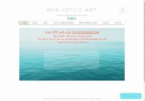 Ana Hefco Art - Ocean magic art you feel and need to own. The inspiration fro my paintings is always nature's force, balance, perfection in purpose and beauty, it can be a place I travelled or sailed to or just the breeze or a feeling while floating on our a boat docked in a turkish marina or just on anchor nearby a greek taverna on a remote tiny island in the Mediterranean or Aegean Sea. It can be this artist as a little girl reading 