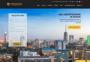 Best ISO Certification in kenya|Topcertifier - Having an intent of getting certified ?Then you are on the right place ,We provide ISO certification at affordable price with less efforts. By getting ISO certification the business activities increases ,can get eligibility for various government and private tenders. Top Certifier is a global certification and consulting company offering international quality management certification services for various International Quality Standards like ISO 9001, ISO 14001, ISO 45001, ISO 22000, HACCP, CE...