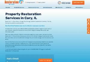 Water Damage, Fire Damage and Mold Removal Service in Cary, IL | Restoration 1 of Cary - Our restoration professionals in Cary, IL can help with mold, smoke, fire, water, storm, and flood damage. Call Restoration 1 of Cary today!