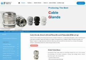 Cable Glands Manufacturer In India - Trinity Touch is a leading manufacturer and exporter of single compression, UL approved cable glands in India. A wide Range of cable glands available in polyamide (Nylon) and metallic (nickel plated brass). Available in Metric, PG and Combination (Pg-Metric) Threads. Our cable glands are certified for IP68 rating.