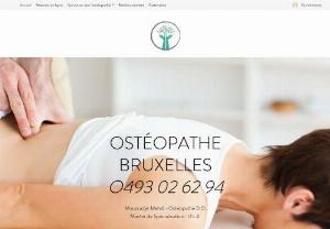 Osteopathe Bruxelles - Consultation in osteopathy from infants to seniors, athletes and pregnant women.