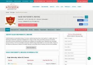 Sage University, Indore Admission, Know Fee Structure, Courses, Placements and Ranking - Get Sage University, Indore in Indore apply for online admission know the offered courses, placements salary record, campus facilities, student reviews and alumni etc.