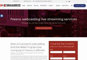 Virtual event webcasting | Live Streaming services in Fresno, CA - Virtual event webcasting and Live Streaming services AV company in Fresno. We specialize in recording and streaming live events and virtual events