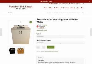 Portable Hand Washing Sink With Hot Water - Portable Sink Depot - Shop for portable hand washing sink with hot & cold water. Optional motion sensor faucet available. Custom cabinet colors. Free Shipping, Excellent service.