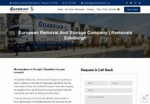European Removals- Guardian Removals - Moving to Europe? Make the wise move and choose European Removals services at Guardian Removals & Storage Edinburgh, UK

Moving items to Europe? Guardian has you covered.
Covering all of Europe by road, our dedicated European department can take care of all your customs clearance paperwork due to Brexit and advise you every step of the way.

We offer 2 options for our European clients
Full Dedicated Service
Working backwards from your date of delivery, we build a specific move plan back..