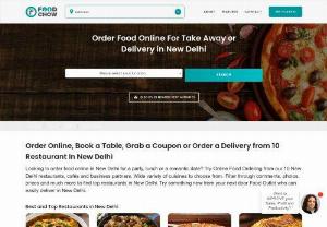 Best Food Order Online in New Delhi - Discover restaurants near New Delhi to order a Take-Away, Delivery, party, lunch and more. Try Online Food Ordering from restaurants, caf�s. Order Food Online and get it delivered to your home from a wide variety of restaurants in New Delhi. We offer you a white label online solution, which will boost your Restaurant business. Join our partner program to start your own food ordering portal in New Delhi.