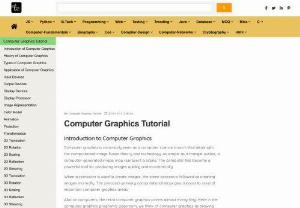 Computer Graphics Tutorial for Beginners | TutorialandExample - Also on computers, the term computer graphics covers almost everything. Here in the computer graphics program's classroom, we think of computer graphics as drawing images on machines, often known as rendering.