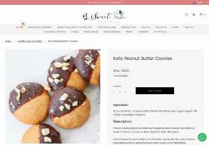 Keto Peanut Butter Cookies Online in Dubai - B Sweet delivers keto peanut butter cookies in Dubai made with only the best ingredients and no added refined white sugar or no white flour. Order online today!