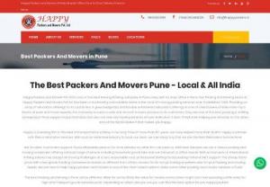 Best packers and movers pune - Happy Packers and Movers is a leading agency in the field of packing and moving in Pune. In our long span of more than 16 years, we have helped more than 21,000 customers with their relocation needs.