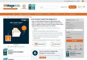Magento 2 CMS Import Export - Easily migrate your store's all pages and block data in new website using this MageAnts Magento 2 CMS Import Export extension.