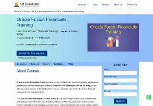 Oracle Fusion Financials Training - Oracle Fusion Financials Training course at SMC is facilitated by oracle certified, experienced professional and real-time expert trainers. Oracle Fusion Financials Online Training course will help you to explore all Oracle Fusion Financials modules required for the better financial management of an organization.