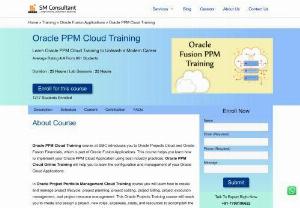 Oracle PPM Cloud Training - Oracle Fusion Financials Training at SM Consultant will let you to experience the real-time implementation of SCM Cloud, Oracle Fusion Supply Chain Management by exploring different features like Fusion Inventory, Product Management Configuration, Creating Miscellaneous Receipts, Configuring Procurement Business Function and Create Hazard classes., etc. You will also get an exposure to industry based Real-time projects in various verticals.