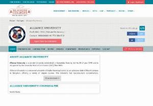 Alliance University Admission, Know Fee Structure, Courses, Placements and Ranking - Get Alliance University in Bangalore apply for online admission know the offered courses, placements salary record, campus facilities, student reviews and alumni etc.