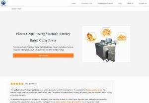Potato chips frying machine | Rotary batch chips fryer - The potato chips frying machine is also called a circular batch frying machine. It is suitable for frying potato chips, fries, banana chips, peanuts, pine nuts, puffed foods, etc. The potato chips fryer has a variety of models, and the machine has a variety of heating methods. Its heating energy sources mainly use electricity, heat transfer oil, fuel oil, natural gas, liquefied gas, and external circulation heating. The potato chips frying machine can apply to the small potato chips production..
