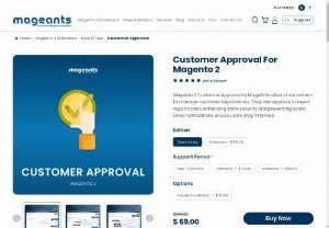 Magento 2 Customer Approval - With this Magento 2 Customer Approval store extension admin can approve and reject new customer registration. This helps to help to manage customers' accounts better.