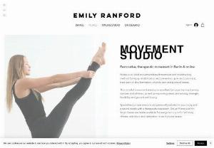 Emily Ranford Movement Studio - Restorative, therapeutic movement. 

We offer Pilates and Yin Yoga online and in studio in Berlin. All livestream group classes are free or by donation. 

Pilates is an ideal movement based treatment and conditioning method for healthy bodies as well as injury rehabilitation and prevention, pre- and post-natal, back pain or disc herniation, chronic pain and postural issues. 

Specialised private Pilates sessions are tailored to your body and postural needs with a therapeutic approach...