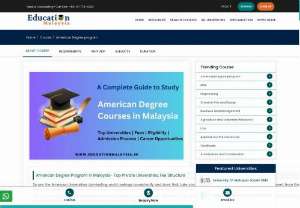 Study American Degree Program in Malaysia - American Degree Program Malaysia Your ultimate guide to the American Degree Program (ADP) in Malaysia. Learn about ADP subjects, course structure, fees and more. An American Degree Program (ADP) is a programme that allows students to study the first part of their bachelor's degree at a private higher education institution in Malaysia. Students typically spend the first two years in Malaysia and the next two years in the US. An American Degree Program (ADP) is a programme that allows students to