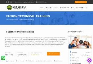 Oracle Fusion Technical Online Training - Soft Online Training - Learn In-depth Oracle Fusion Technical Online Training Course with Soft Online Training. Become a Pro with these valuable skills. Start Your Course Today. 100% Placement Oriented, Real-time projects, Expert Trainers, Low Fees.