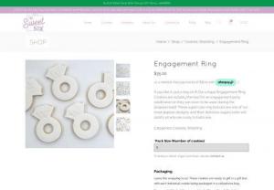 bombonieres for weddings - Order your favourite engagement ring cookies online in Sydney. Buy these cookies with clear self adhesive cellophane bag with ribbon.