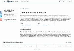British Scrap Metal Portal - Titanium Scrap - Get acquainted with a list of titanium scrap trading offers at the British Scrap Metal Portal. Find the latest titanium scrap offers on the Portal.