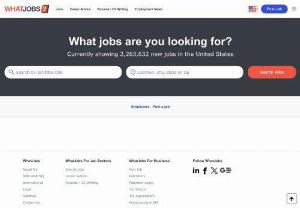 Whatjobs - Whatjobs is a giant search engine for the jobs advertised in the United States. We aggregate a large number of job offers and thus making it easier for you to find one.