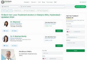 Best Hair Loss Treatment in Banjara Hills - Find the best hair loss treatment doctors in Banjara Hills, Hyderabad & Nearby & make an appointment online instantly!