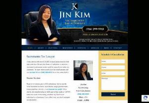 Sacramento Tax Attorney - Jin Kim is a tax attorney in Sacramento, California. Her tax resolution practice helps individuals and businesses get out of tax debt owed to the Internal Revenue Service (IRS), Franchise Tax Board (FTB), California Department of Tax and Fee Administration (CDTFA), and other tax agencies.