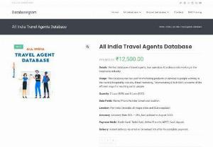 Travel agent database - Travel agents database is an email id list of people who are travel agents and travel agency we collected these databases from our different sources and official websites to help new business so that they can generate sales leads easily and get this database of travel agents in India by the best database service provider in India where surety of accuracy with a positive mind to serve you better