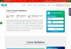 Linux Course Syllabus - Linux Course Syllabus with Placements in Chennai for a Experts trainers with real time experience training in chennai along with placements and Soft Skills training in chennai.
