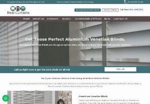 aluminium venetian windows blinds dubai - Real Curtain offers a wide variety of aluminum blinds for a modern and contemporary feature that's as practical as it is stylish, for your window to freshen up your d�cor. Our Blinds Services include blinds installation, blinds fitting, blinds replacement & blinds fixing.