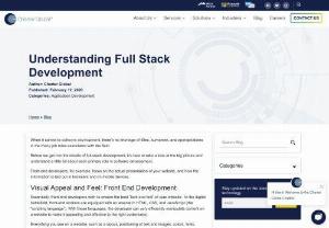 What is Full-Stack Development? - Full-stack development refers to the development of both front-end and back-end portions of an application. This web development process involves all three-layer- The presentation layer (front end part that deals with the user interface), Business Logic Layer (back end part that deals with data validation), and the Database Layer.