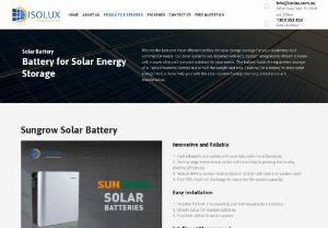 Battery - Isolux Solar - Isolux provides the best solar battery storage systems for residential & commercial needs. Contact us for solar panel system installation services.
