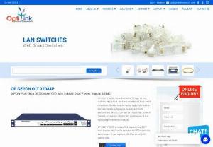 Optilink Networks offers products such as 4 Port Gepon OLT Gepon Olt Price. - Optilink Networks offers products such as metro ethernet switch, MEN Switch, MEN Switches, gepon onu, gepon, gepon olt, gpon, gpon olt, onu, olt, patch cords, men switch, plc splitters, sfp transceivers, xont etc. It offers products and solutions such as OP GEPON OLT 97084P, 4-PON Port Giga OLT(Gepon Olt) with In built Dual Power Supply & EMS. OP-EOLT 97084P Pizza-Box OLT is 1U high 19 inch rack mount product. The features of the OLT are small, convenient, flexible, easy to deploy, high...