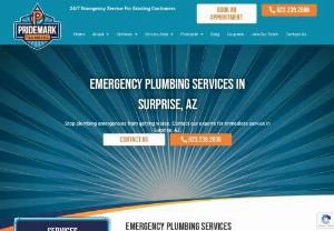 Emergency Services Surprise, AZ - You rely on an efficient and reliable plumbing system to get you through your daily routine. An unexpected problem can ruin your plans and will often leave you to deal with the issue for the majority of the day.

Don't wait around all day for help when you can call Pridemark Plumbing and receive fast emergency service. We answer every call in person and are available to provide 24-hour emergency plumbing repairs throughout Surprise, AZ and the West Valley.