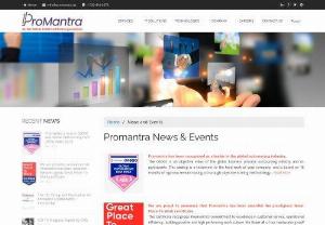 Promantra - Latest Healthcare Technology News and Events - Promantra Inc latest Healthcare Technology News and Events. We proudly announce that we are Top 100 IT Innovators globally among the Nasscom Innovators.