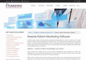 Best Remote Patient Monitoring Software in USA | Promantra - Are you looking for Remote Patient Monitoring Software? Our software will help physicians and doctors to monitor patients health remotely. Contact us now!