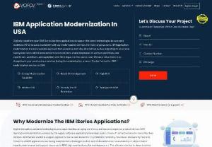 IBM i Modernization in USA - Get IBM i Modernization services in USA. Modernize your IBM iSeries applications to support the most advanced technologies to overcome traditional RPG resource availability. Reach Vofox for IBM i modernization services in USA, in a cost-effective manner.

Vofox Solutions Inc is one of the best IT modernization service providers in the USA that offers IBM i solutions, Software Consulting, Team Augmentation, and digital transformation solutions to assist you to transform, intensify, and grow...
